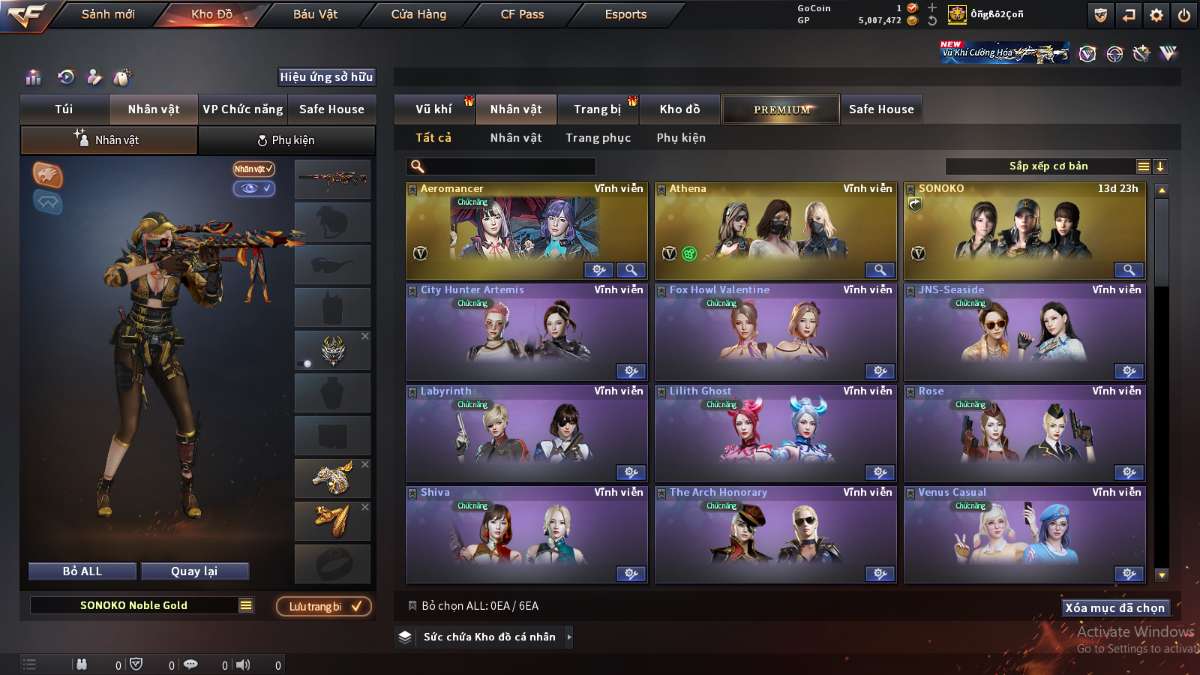 shop acc cf uy tin gia re
